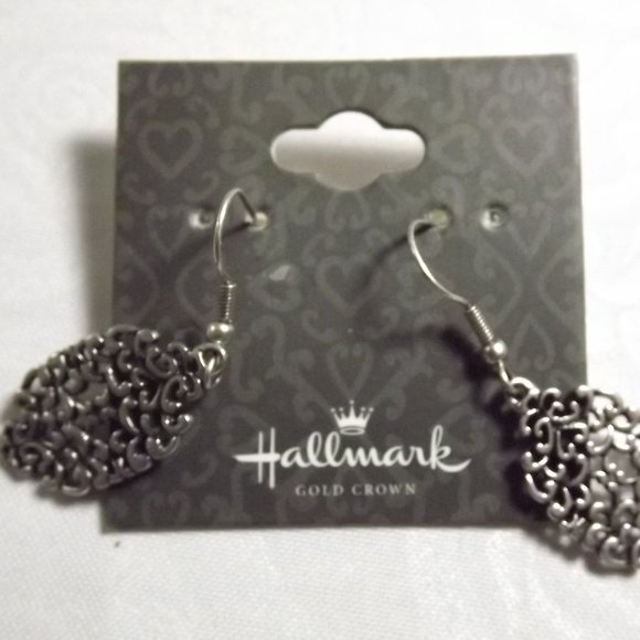 Just Because: Heritage Scroll Hallmark Gold Crown Collection Pierced Earrings - Picture 1 of 5